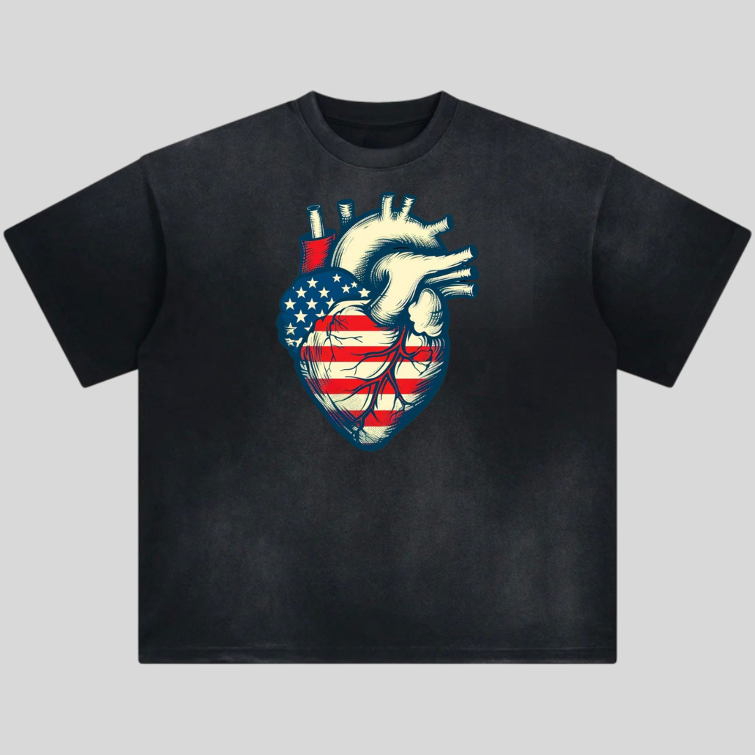 USA Heart Tshirt