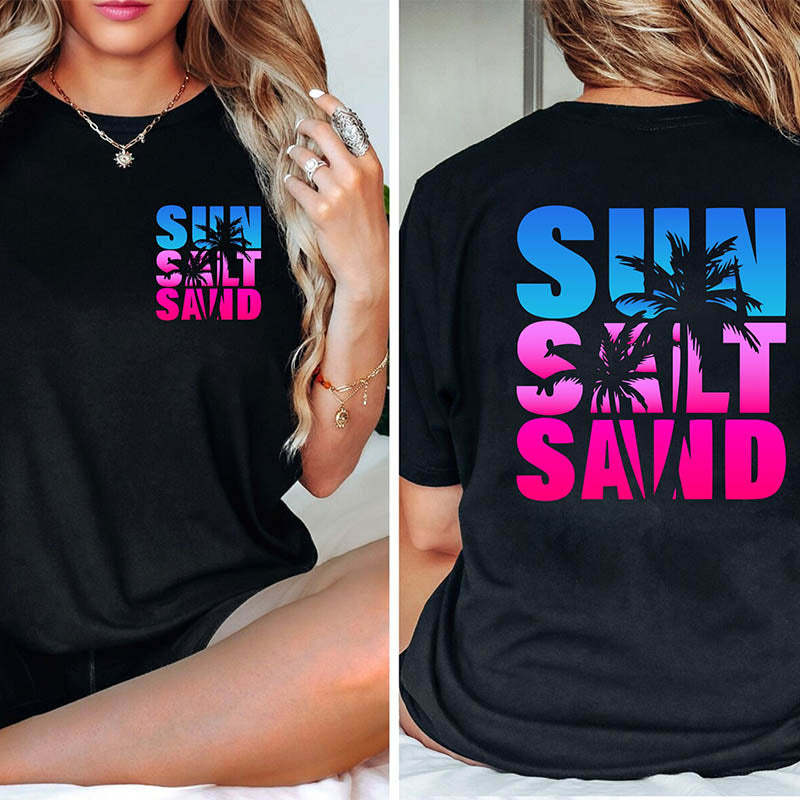 Sun Sand Salt Beach T-Shirt-lovefitte