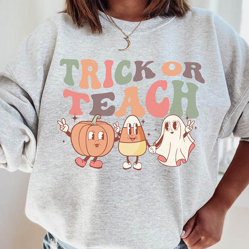 Retro Teacher Halloween Sweatshirt