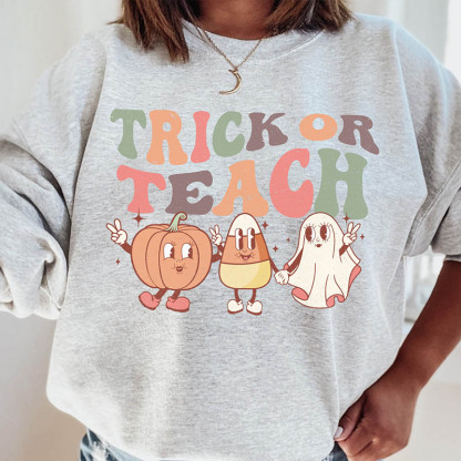 Retro Teacher Halloween Sweatshirt