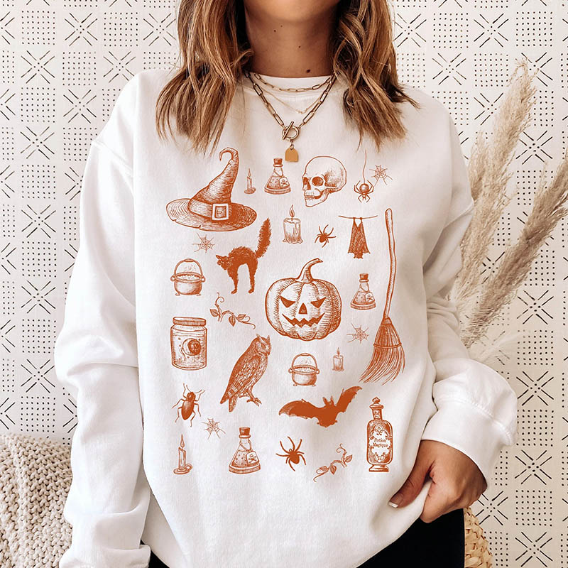 Halloween Pumpkin Spooky October Unisex Sweatshirt