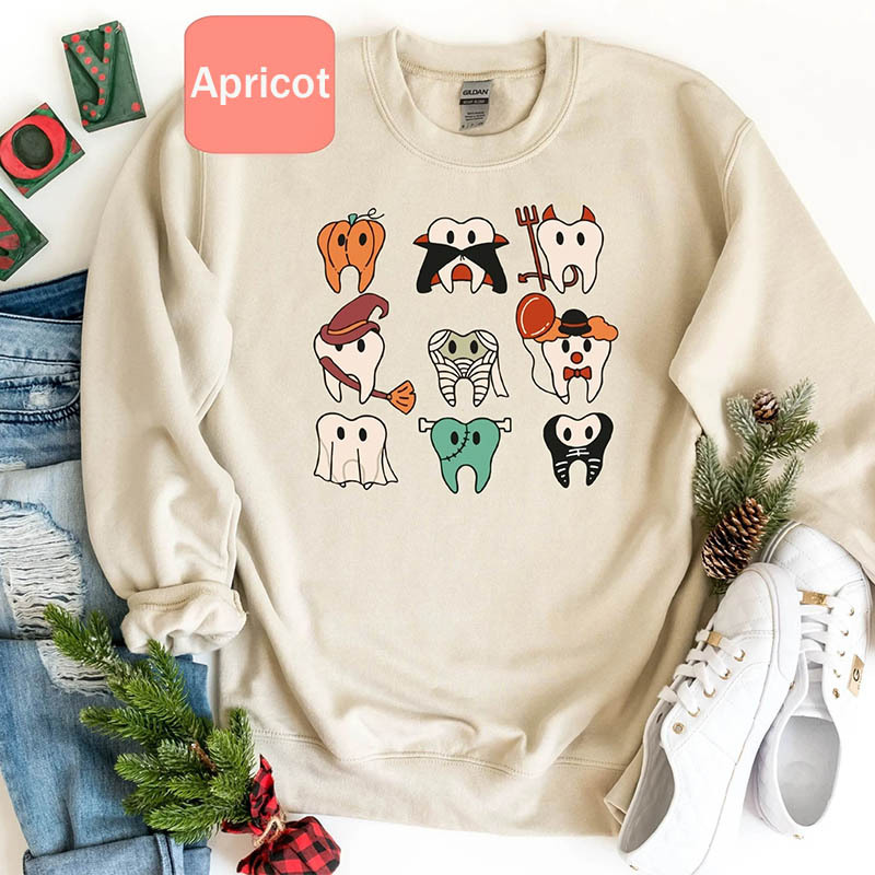 Funny Halloween Trick or Teeth Sweatshirt