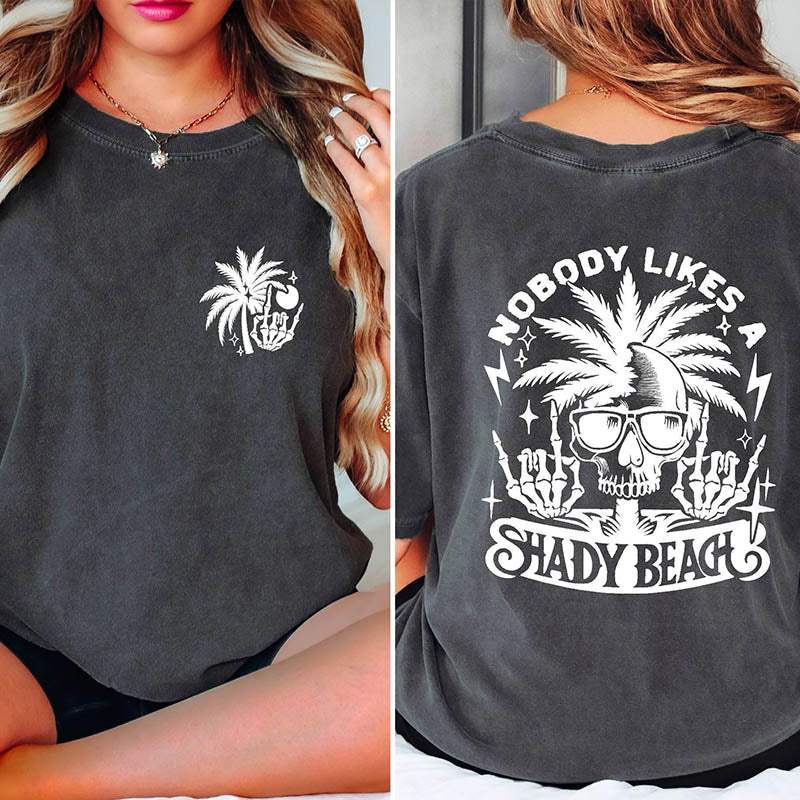 Beach Skeleton Beach Vibes Vacation T-Shirt-lovefitte