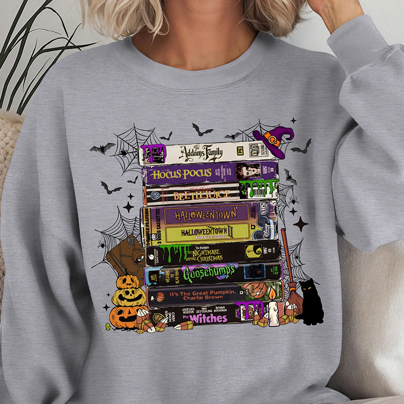 Vintage Halloween VHS Movies Sweatshirt