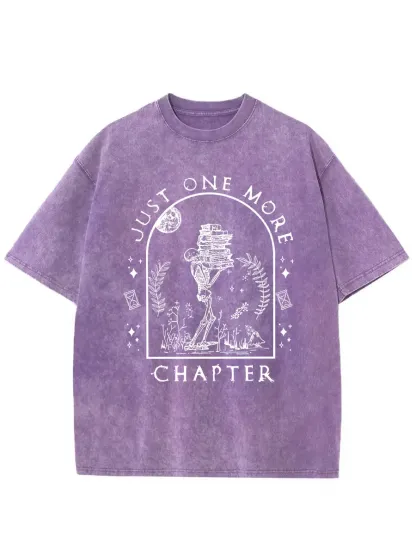 Vintage Just One More Chapter Novel Washed T-Shirt