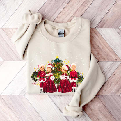Women's Merry Christmas Printed Sweatshirt-lovefitte