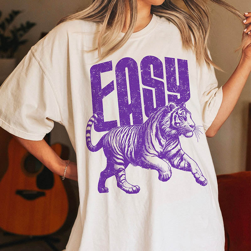 Funny Retro Tiger Summer T-Shirt-lovefitte