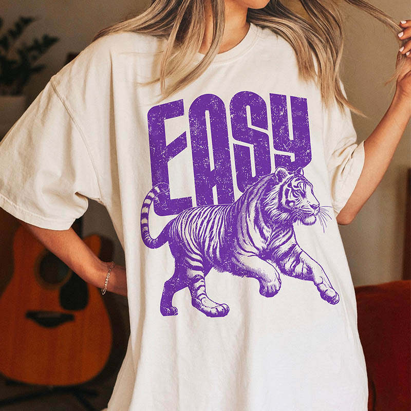 Funny Retro Tiger Summer T-Shirt-lovefitte