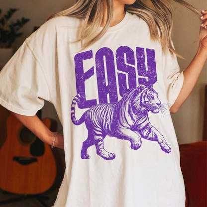 Funny Retro Tiger Summer T-Shirt-lovefitte