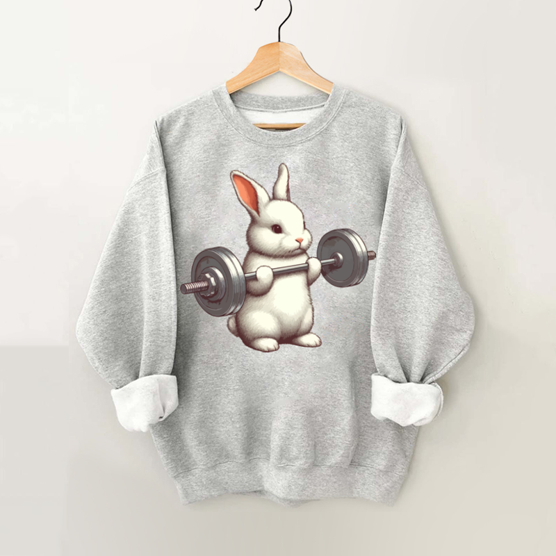 Weightlifting Rabbit Gym Sweatshirt-lovefitte