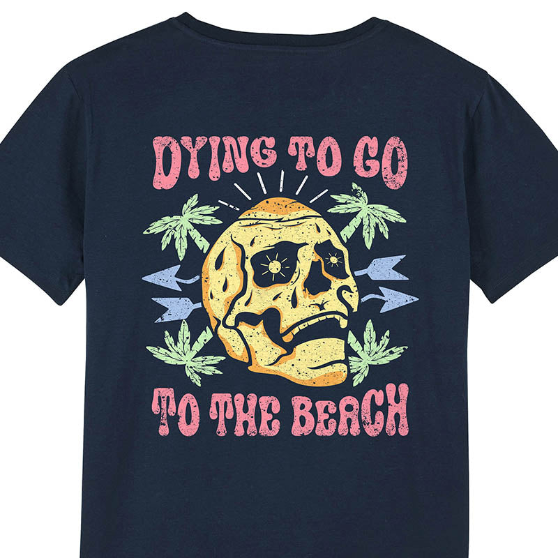 Dying To Go To The Beach Skull T-Shirt-lovefitte