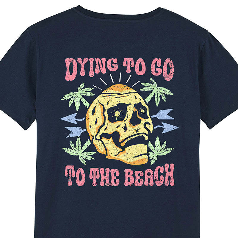 Dying To Go To The Beach Skull T-Shirt-lovefitte