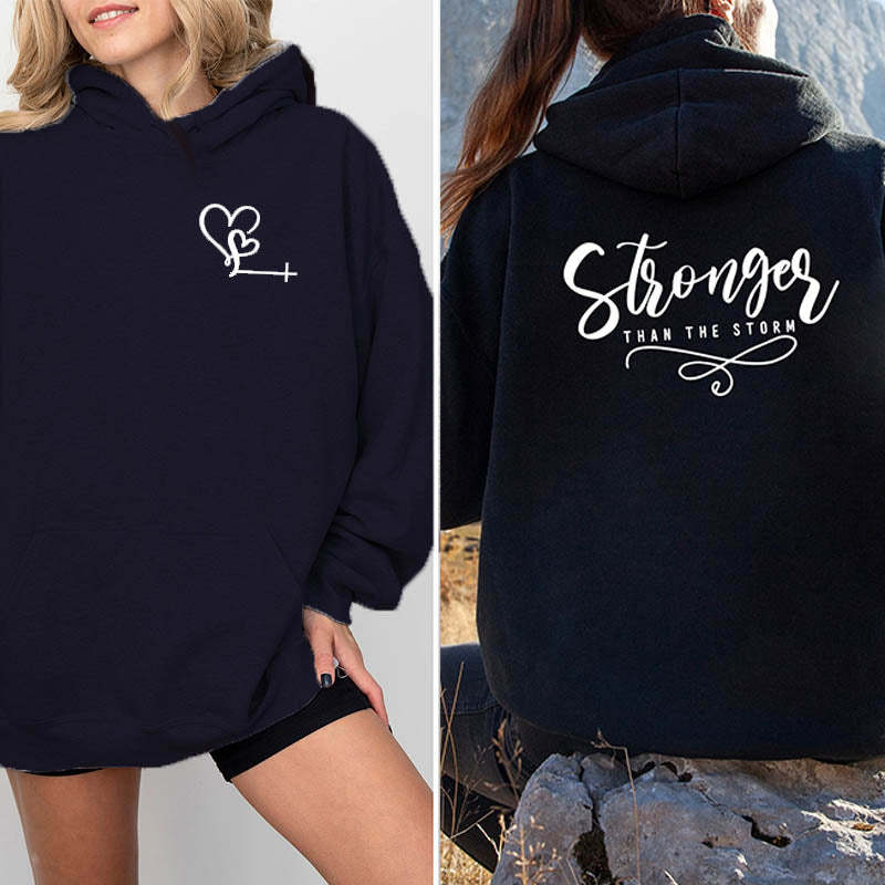 You Are Stronger Than the Storm Hoodie-lovefitte