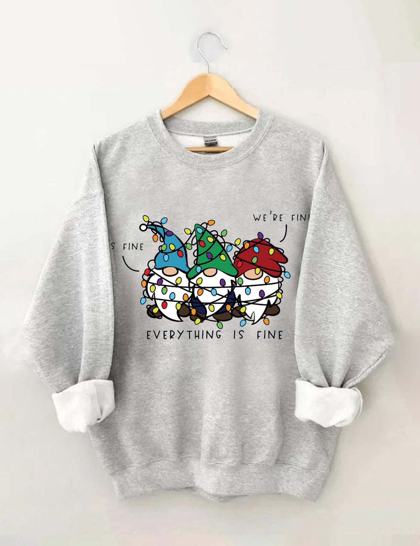 It’s Fine We’re Fine Everything Is Fine Sweatshirt-lovefitte