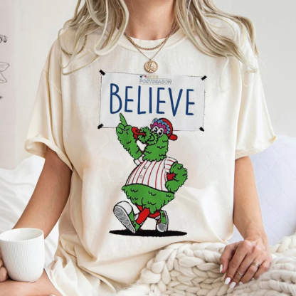 Philadelphia Phillies "Believe" Postseason 2023 T-Shirt-lovefitte