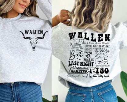 Retro Wallen Bull Skull Sweatshirts-lovefitte