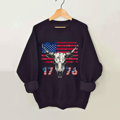 Cow Skull 1776 Sweatshirt