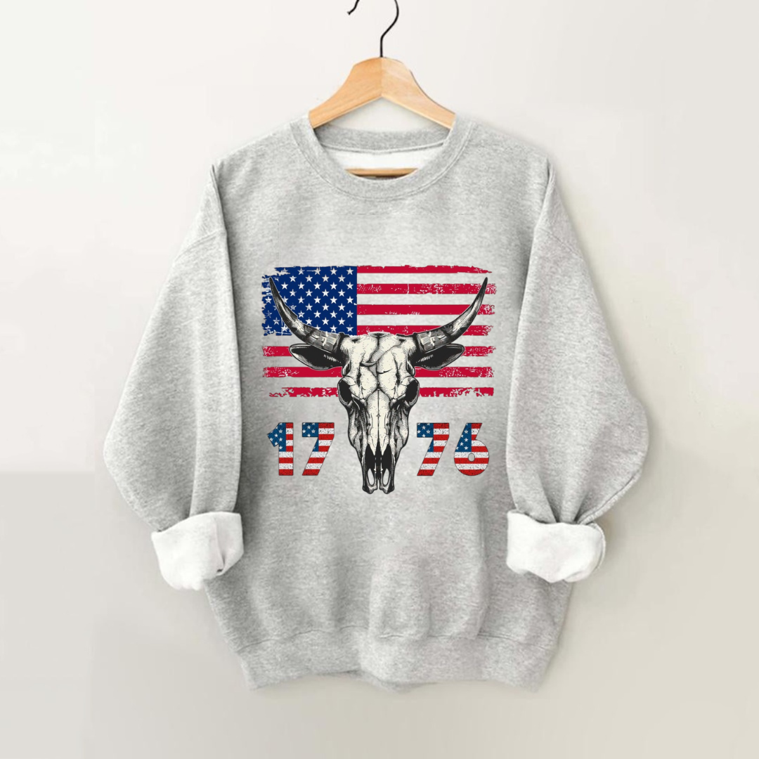Cow Skull 1776 Sweatshirt