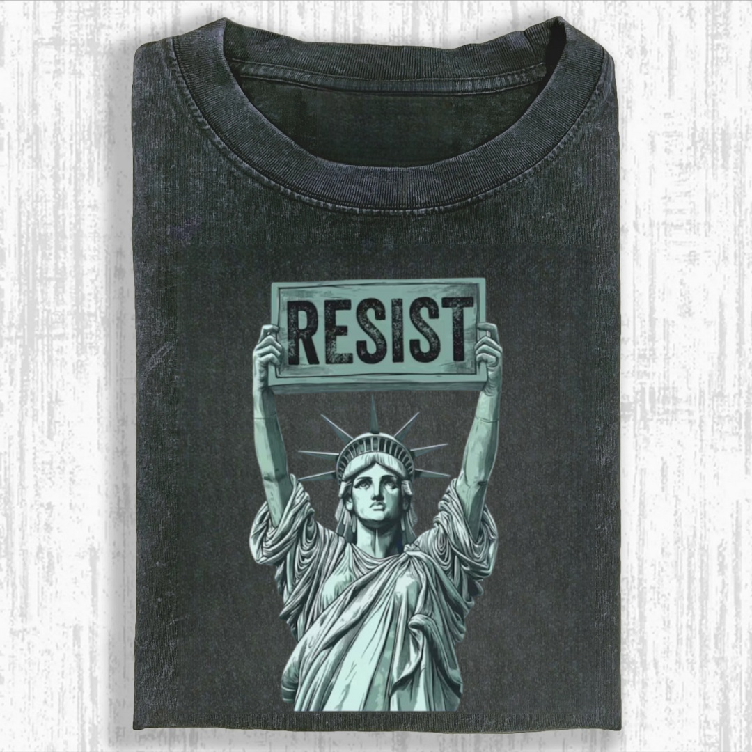 Statue of Liberty holding Resist Tshirt