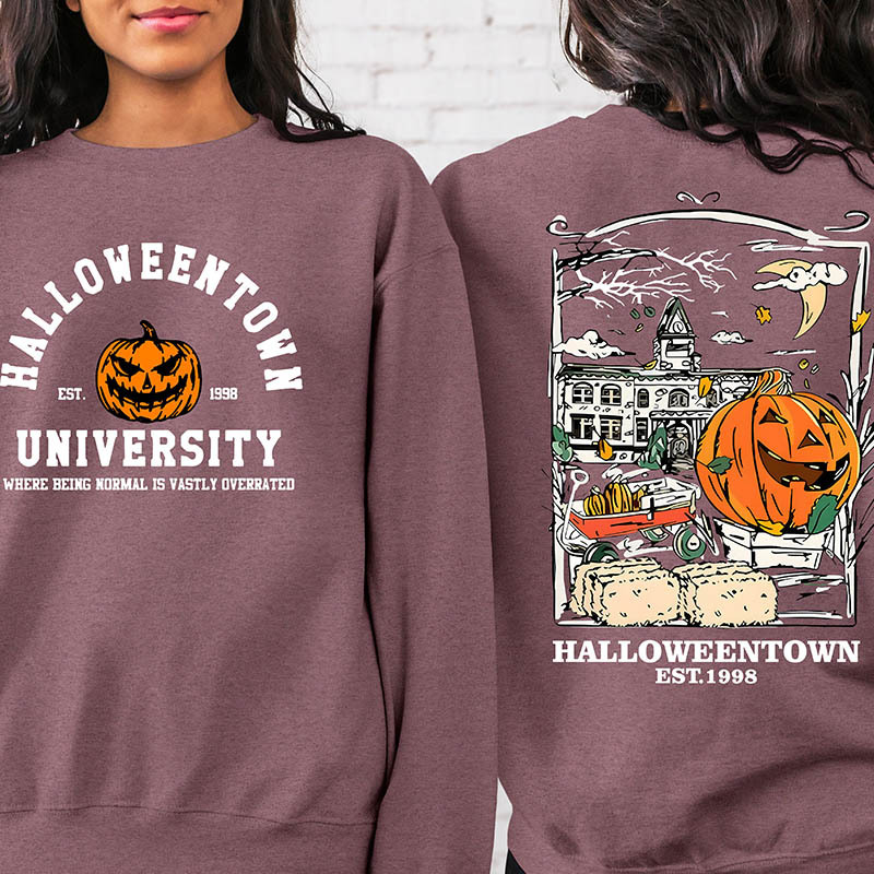 Halloweentown Est 1998 Back and Front Sweatshirt
