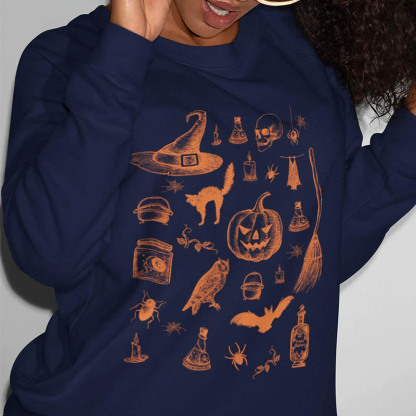 Halloween Pumpkin Spooky October Unisex Sweatshirt