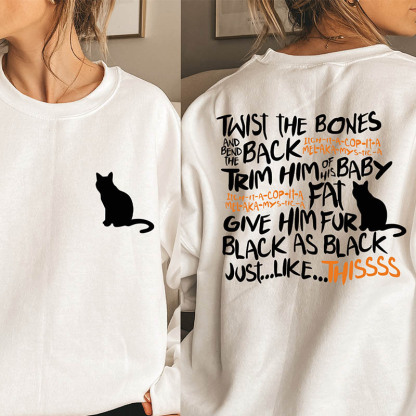 Twist The Bones Black Cat Sweatshirt