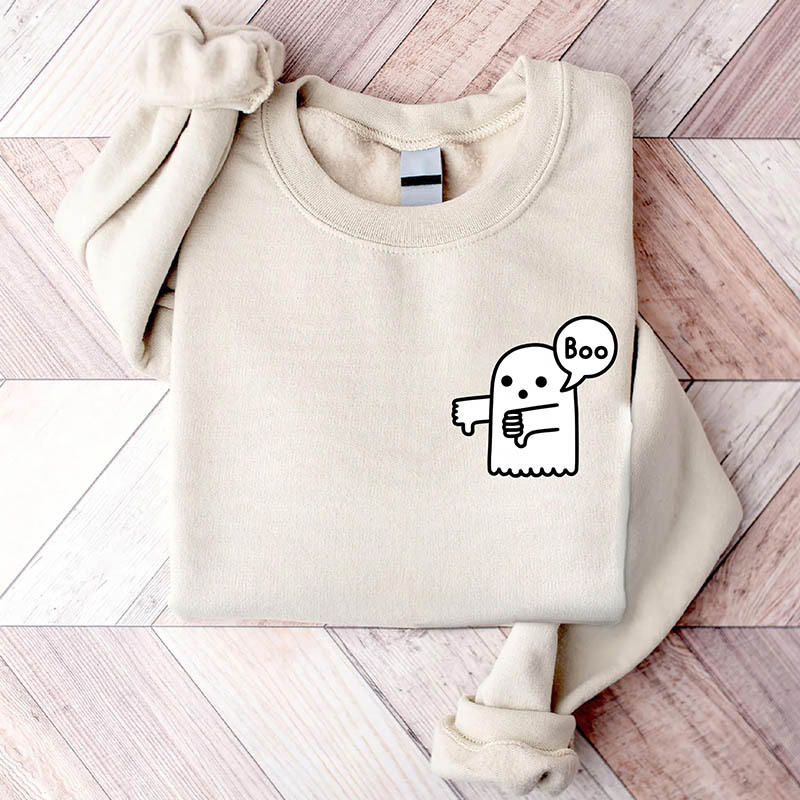 Boo Ghost Halloween Sweatshirt