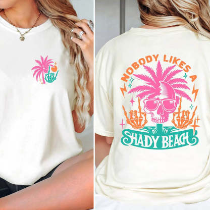 Beach Skeleton Beach Vibes Vacation T-Shirt-lovefitte