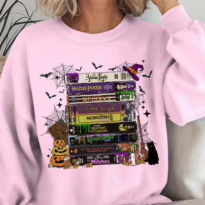 Vintage Halloween VHS Movies Sweatshirt