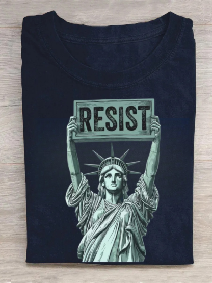 Statue of Liberty holding Resist Tshirt