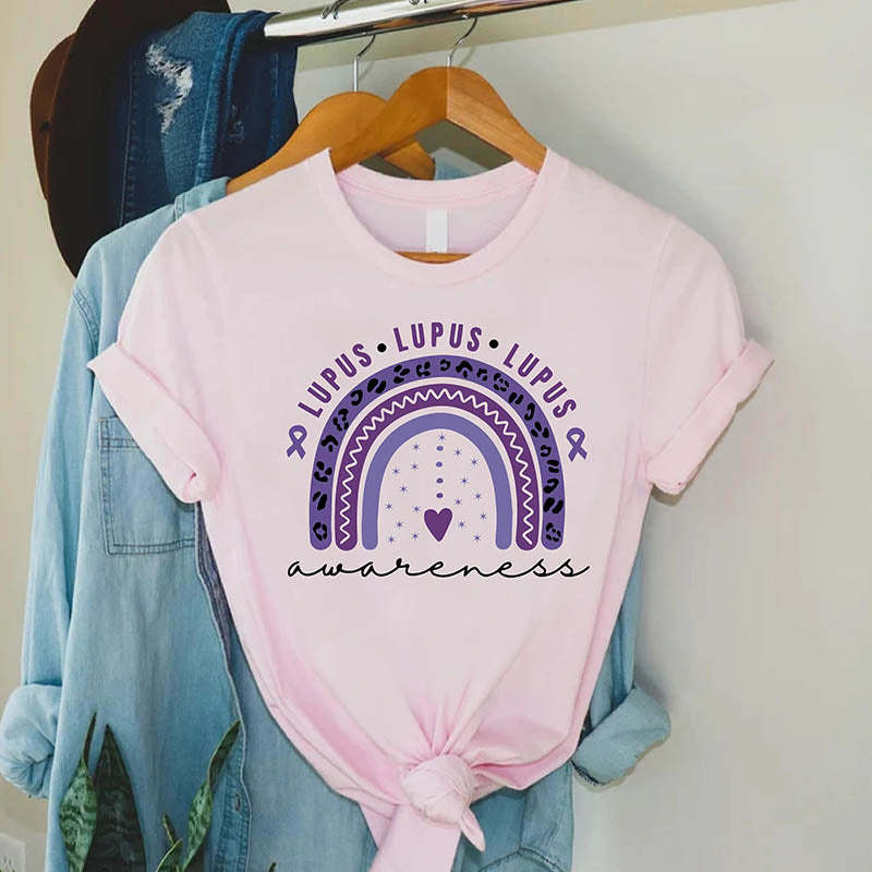 Lupus Awareness Rainbow T-Shirt-lovefitte