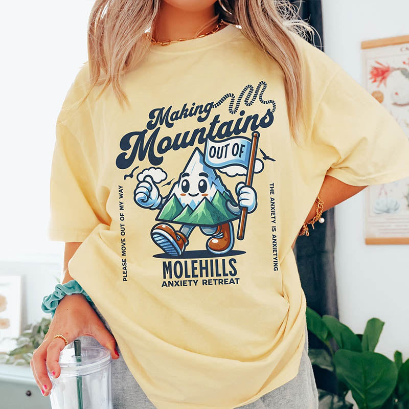 Making Mountains Funny Mental Health T-Shirt-lovefitte