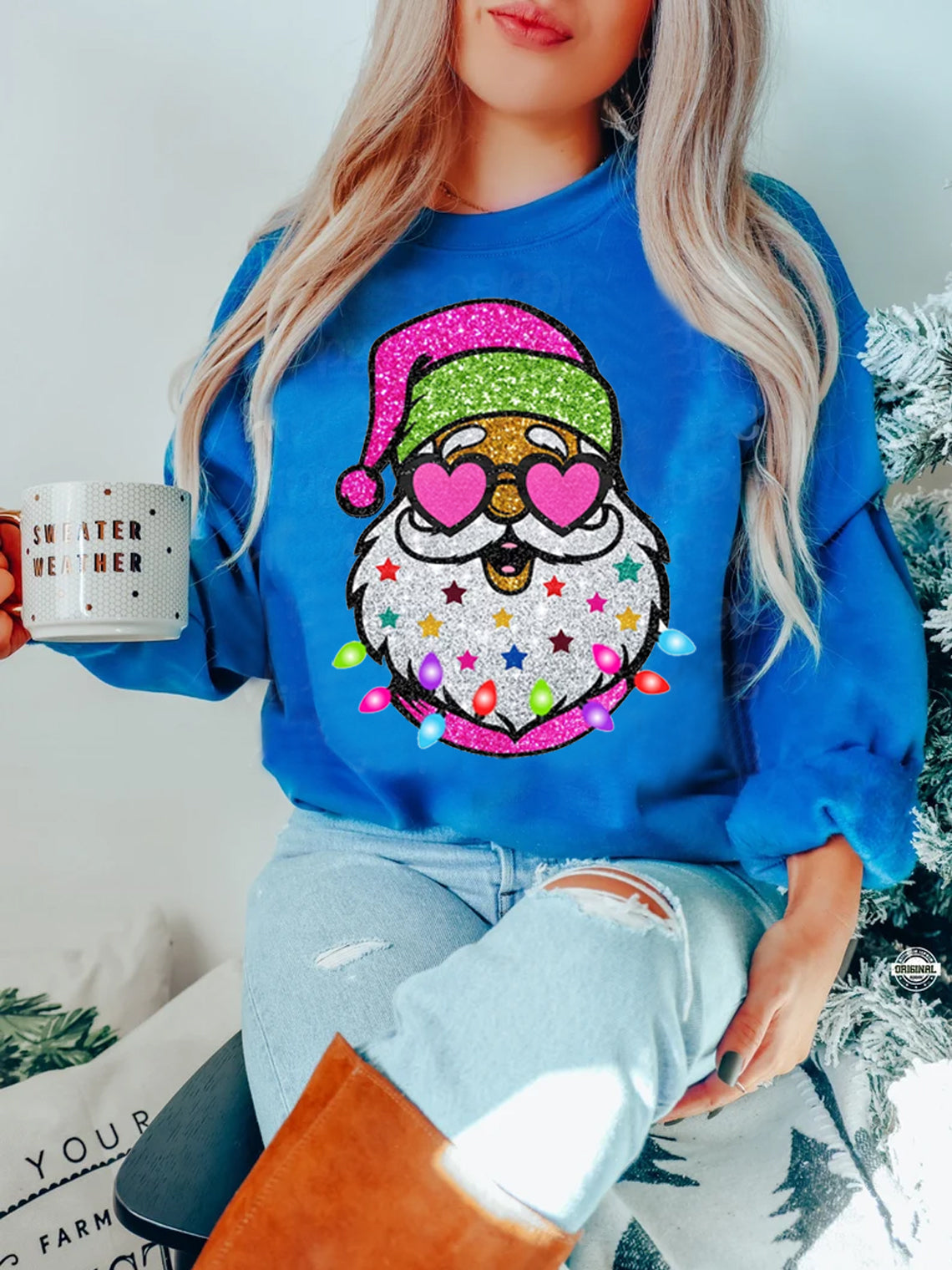Christmas Lights Pink Sweatshirt-lovefitte