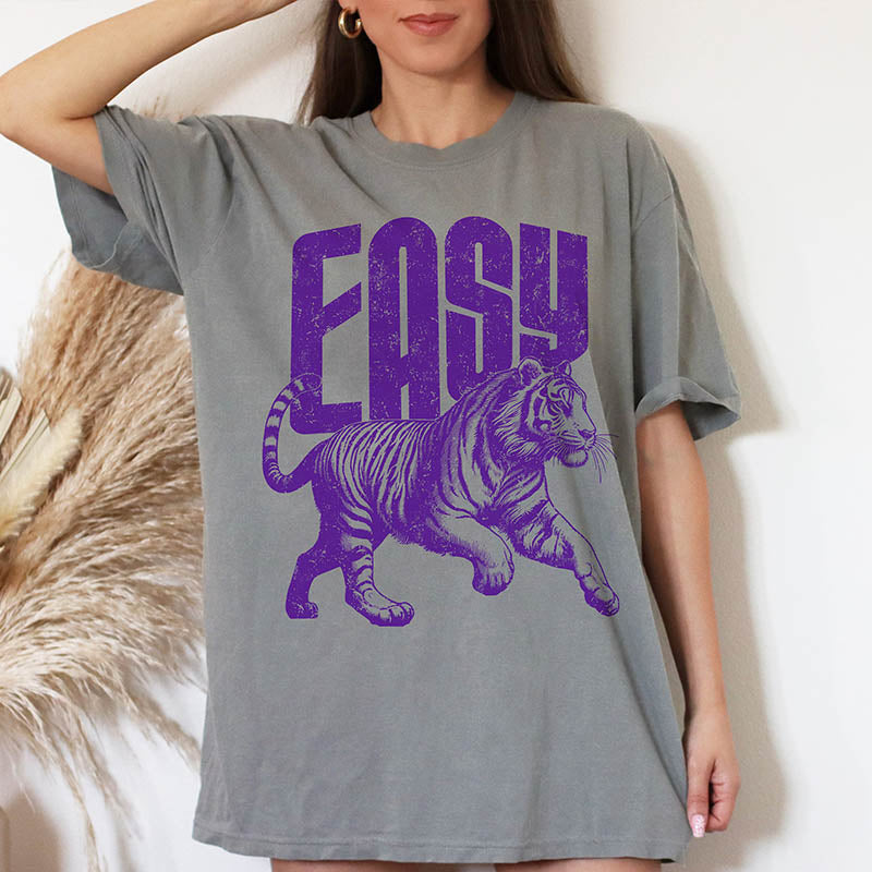 Funny Retro Tiger Summer T-Shirt-lovefitte