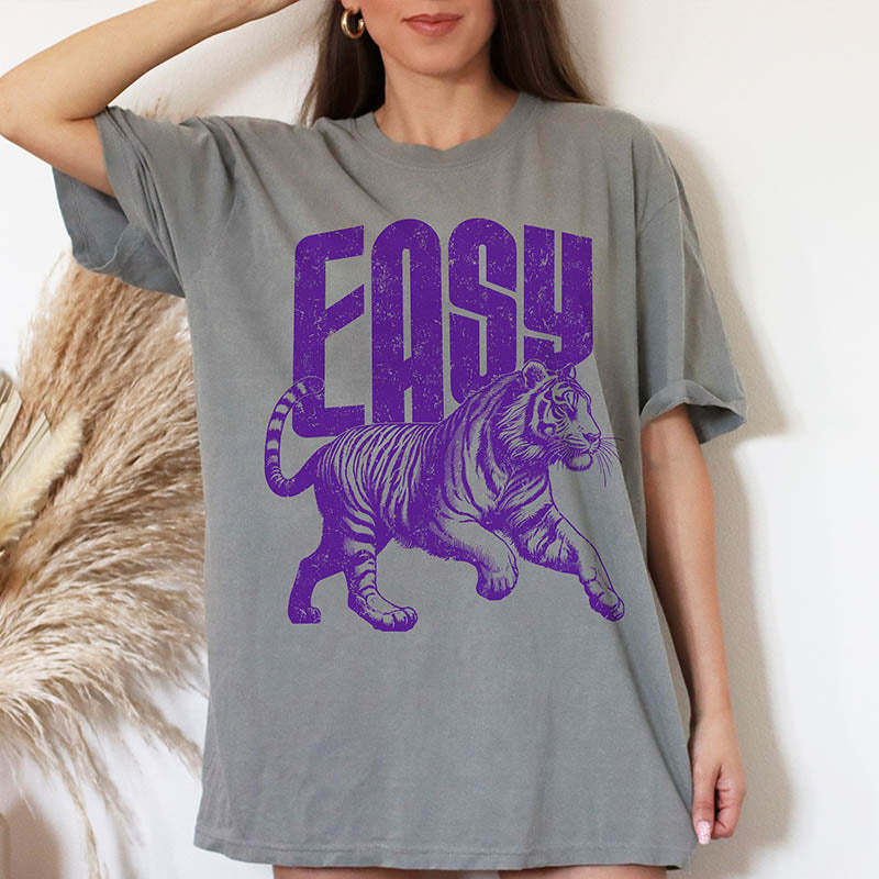 Funny Retro Tiger Summer T-Shirt-lovefitte