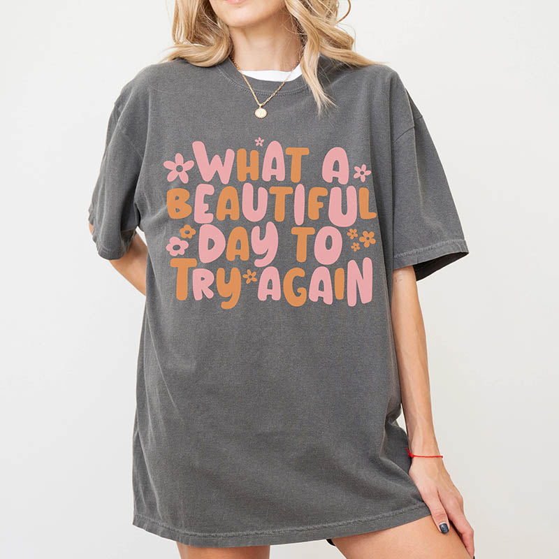 It's A Beautiful Day Oversized T-Shirt-lovefitte