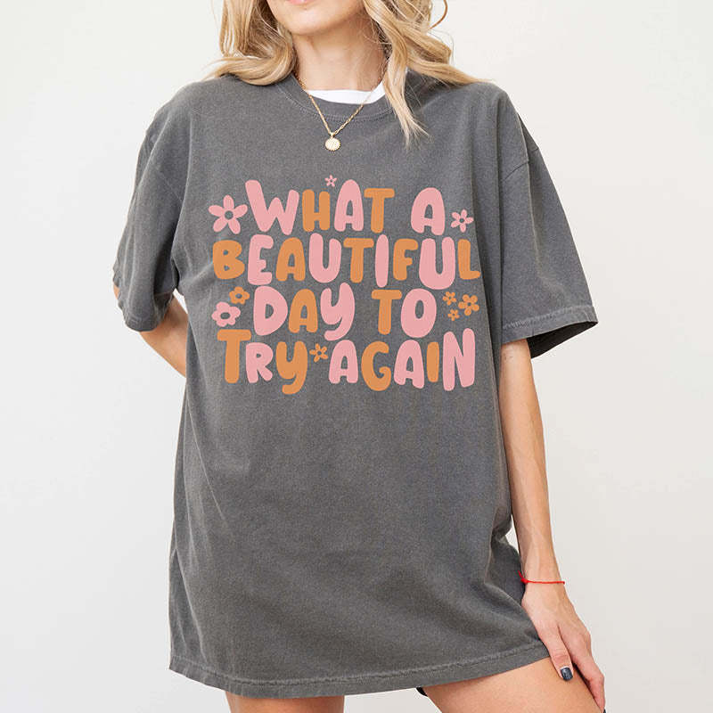 It's A Beautiful Day Oversized T-Shirt-lovefitte