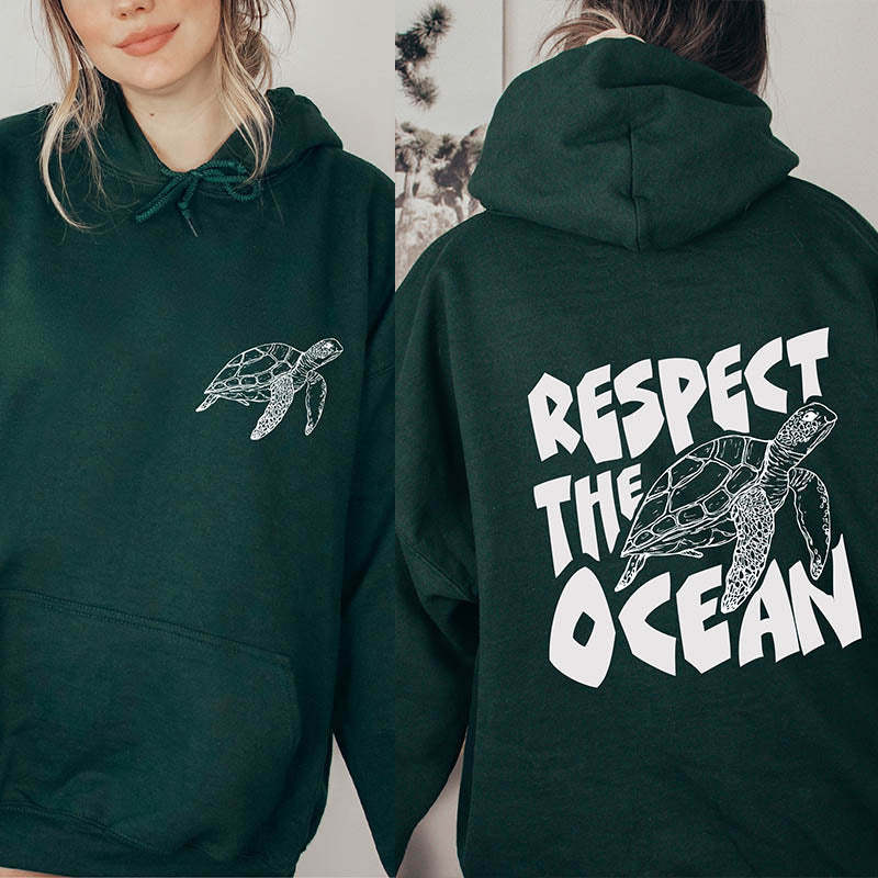 Respect The Ocean Turtles Sweatshirt-lovefitte