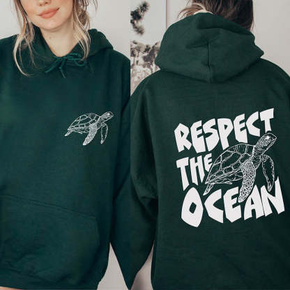 Respect The Ocean Turtles Sweatshirt-lovefitte