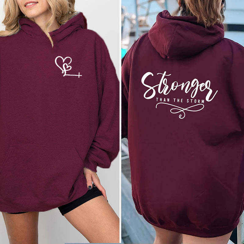 You Are Stronger Than the Storm Hoodie-lovefitte