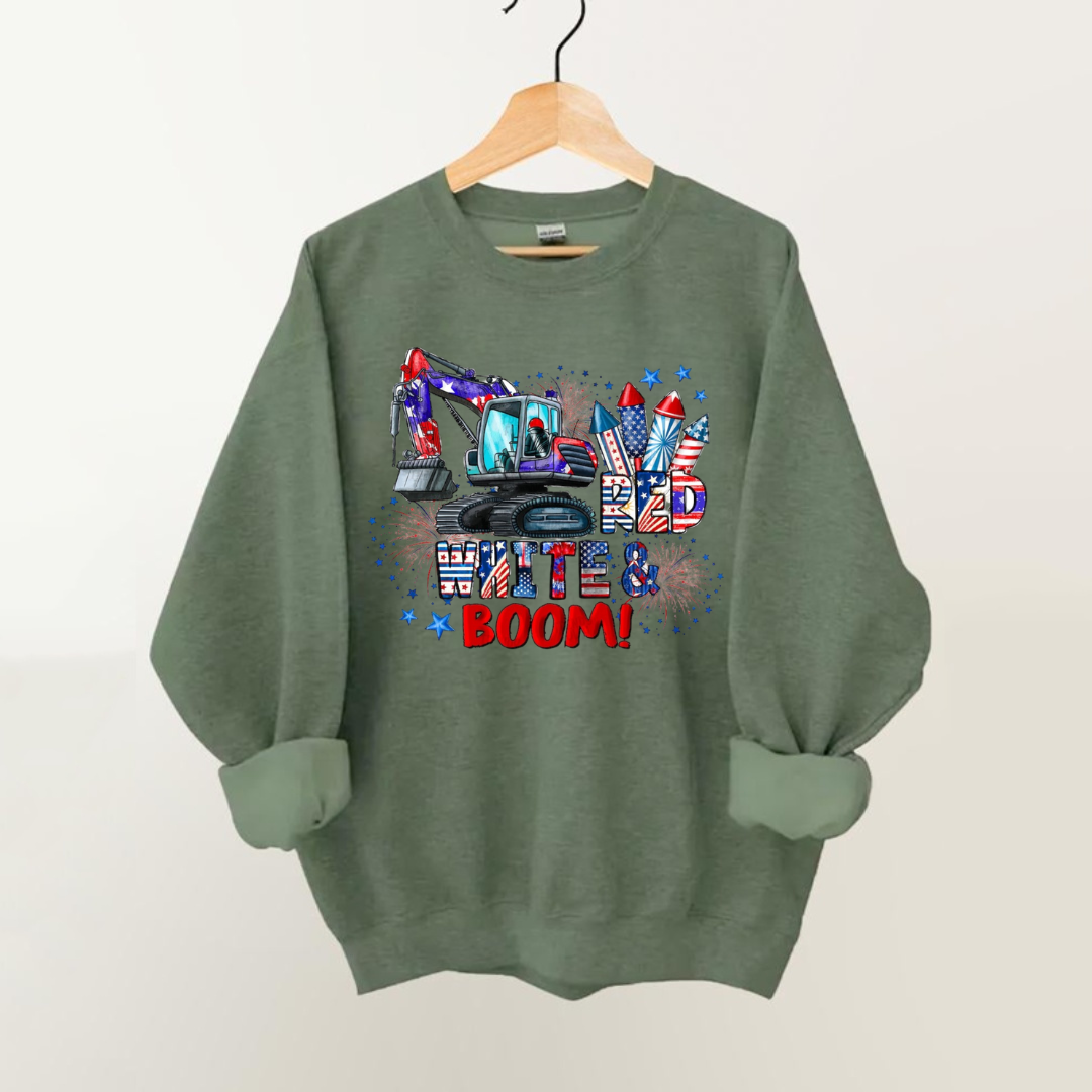 Red White And Boom Sweatshirt