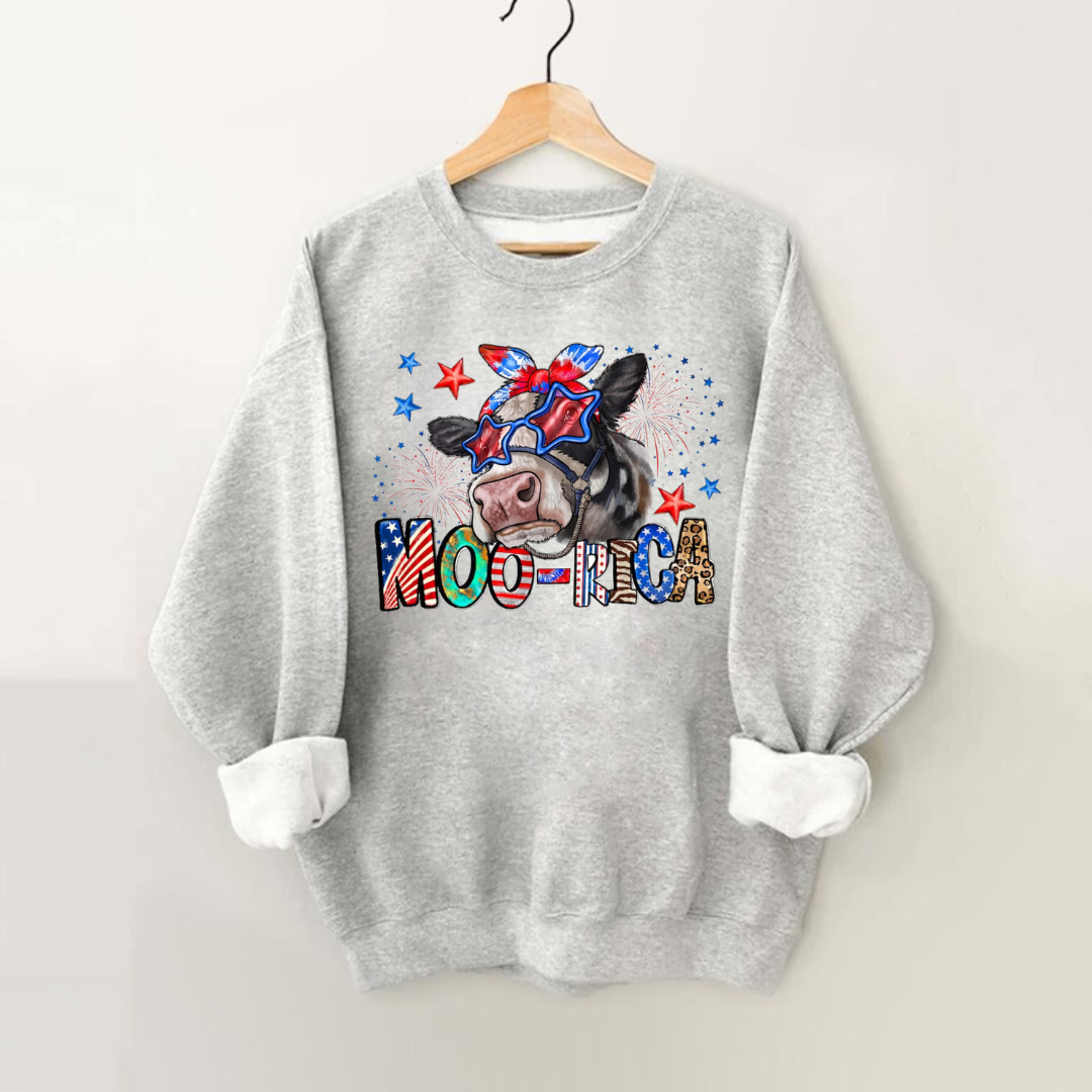 4th Of July Cow Sweatshirt