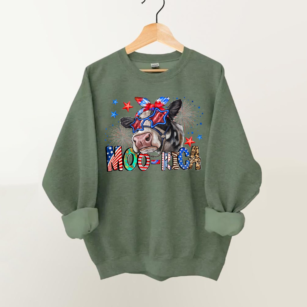 4th Of July Cow Sweatshirt