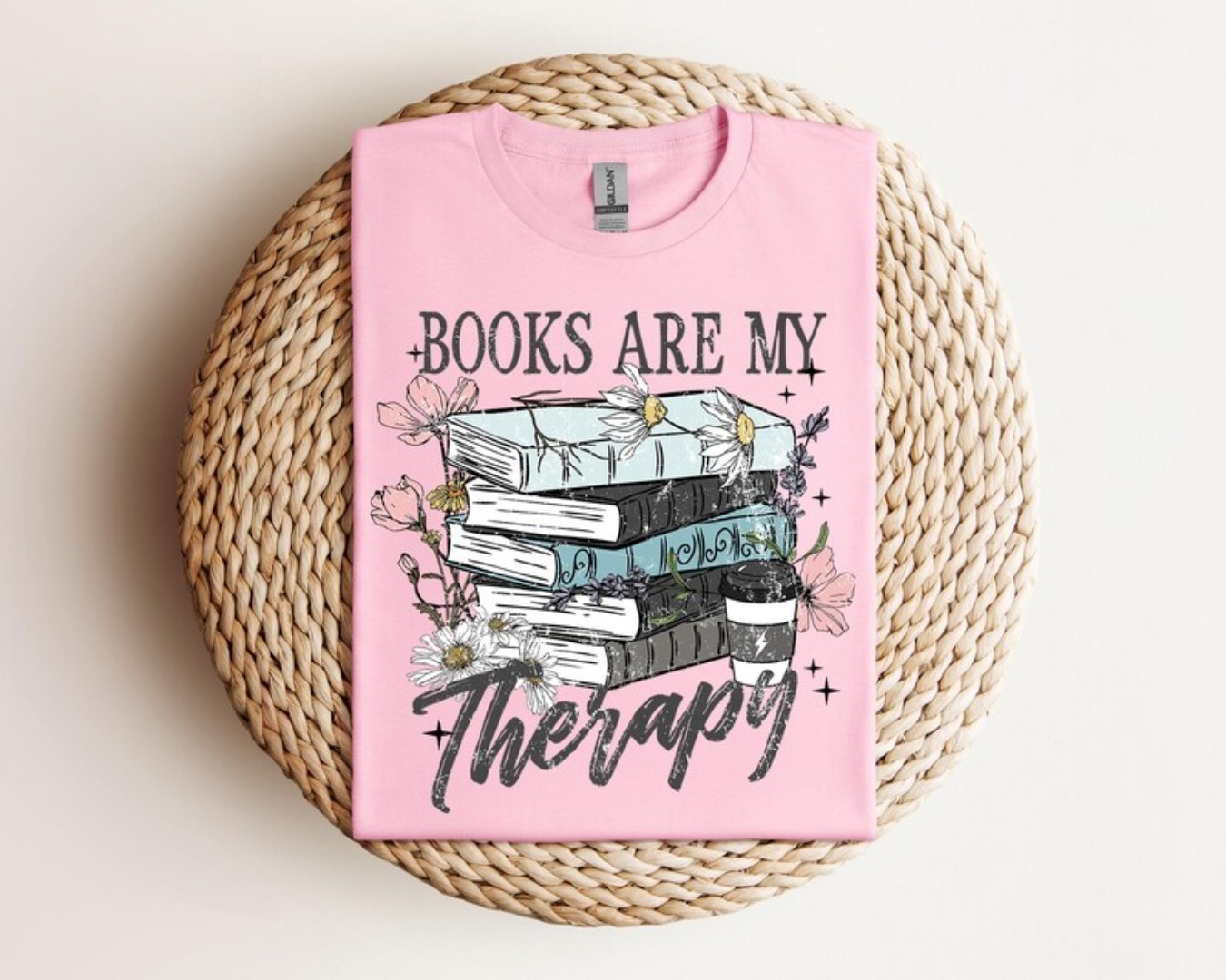 Books Are My Therapy Shirt