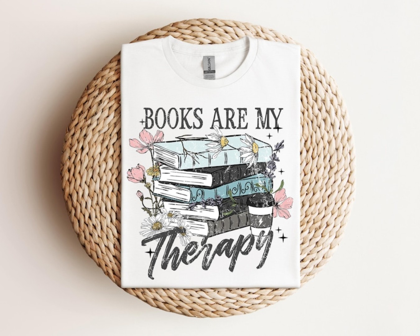 Books Are My Therapy Shirt