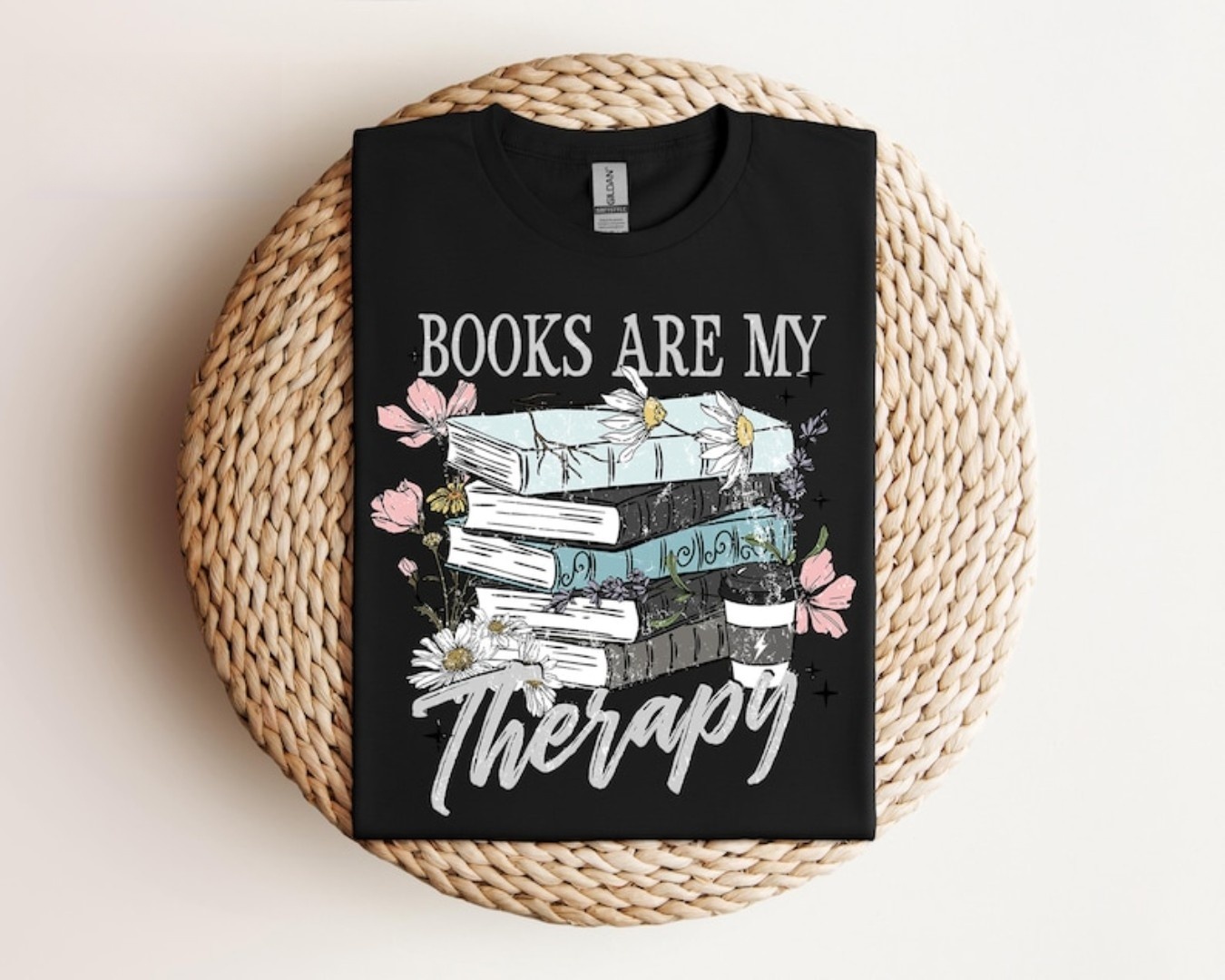 Books Are My Therapy Shirt