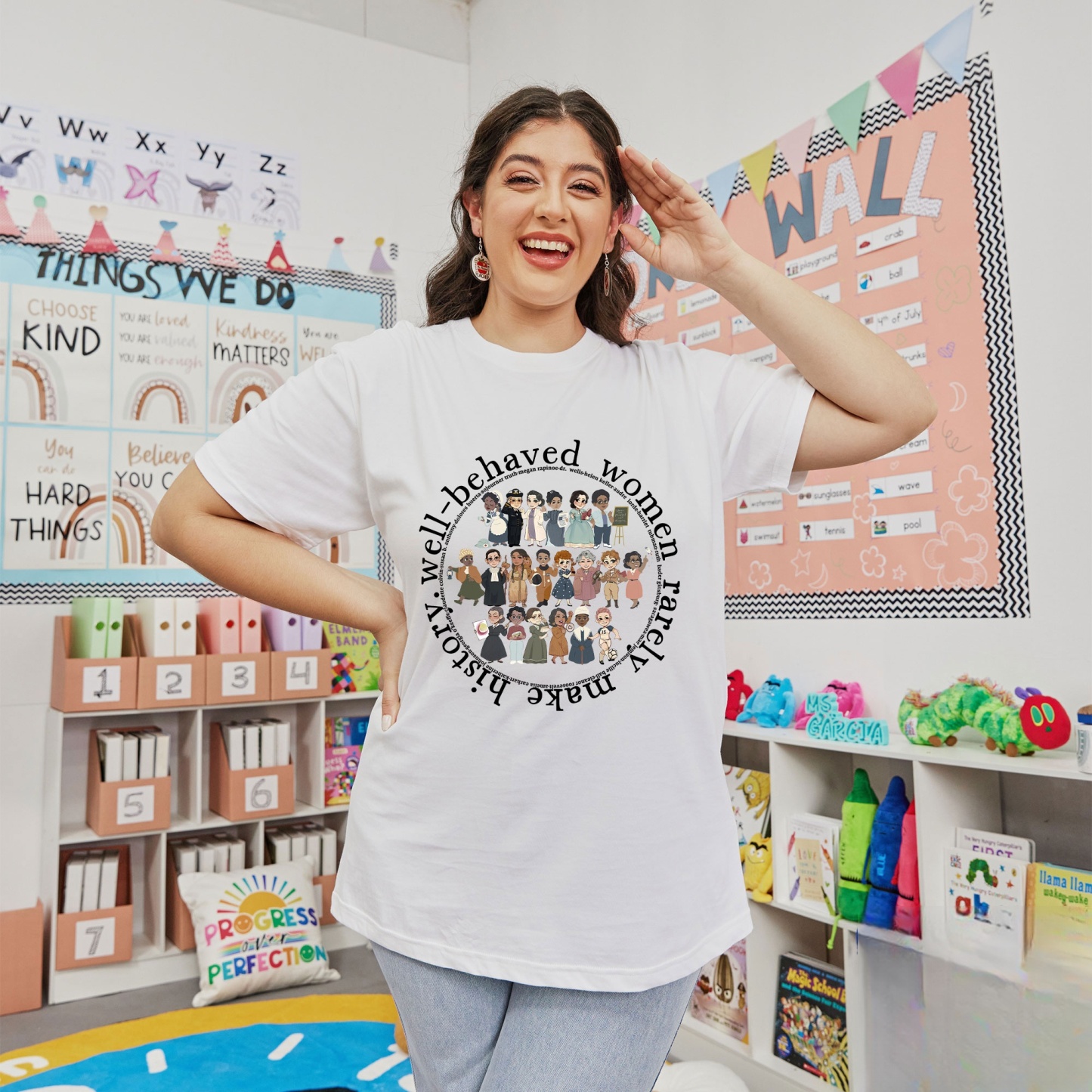 Well Behaved Women Rarely History Teacher T-Shirt