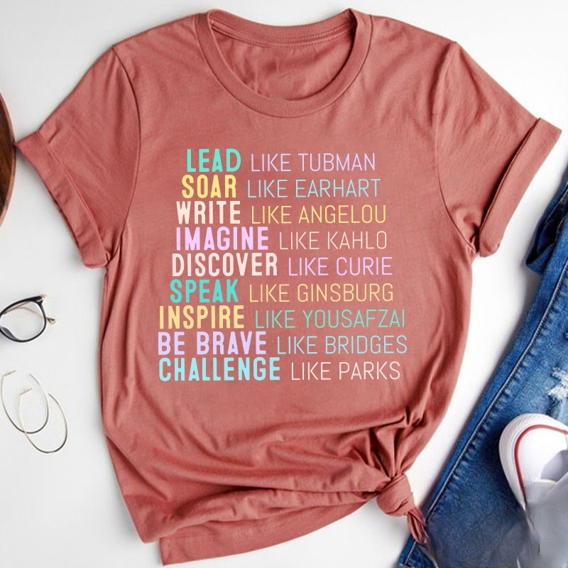 Lead Like Tubman Empowered Women Teacher T-Shirt