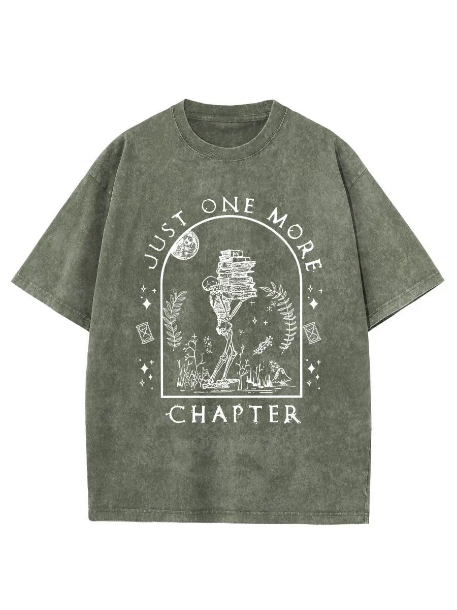 Vintage Just One More Chapter Novel Washed T-Shirt