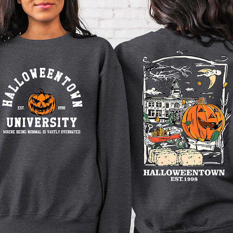 Halloweentown Est 1998 Back and Front Sweatshirt